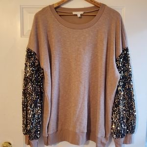 Mauve sequin sweater
